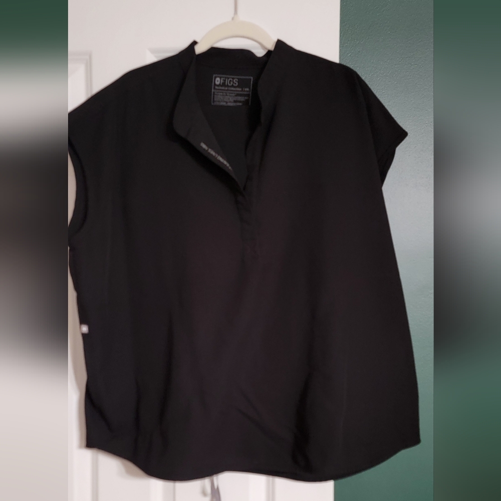 Figs Technical Collection Black Scrub Top XXL